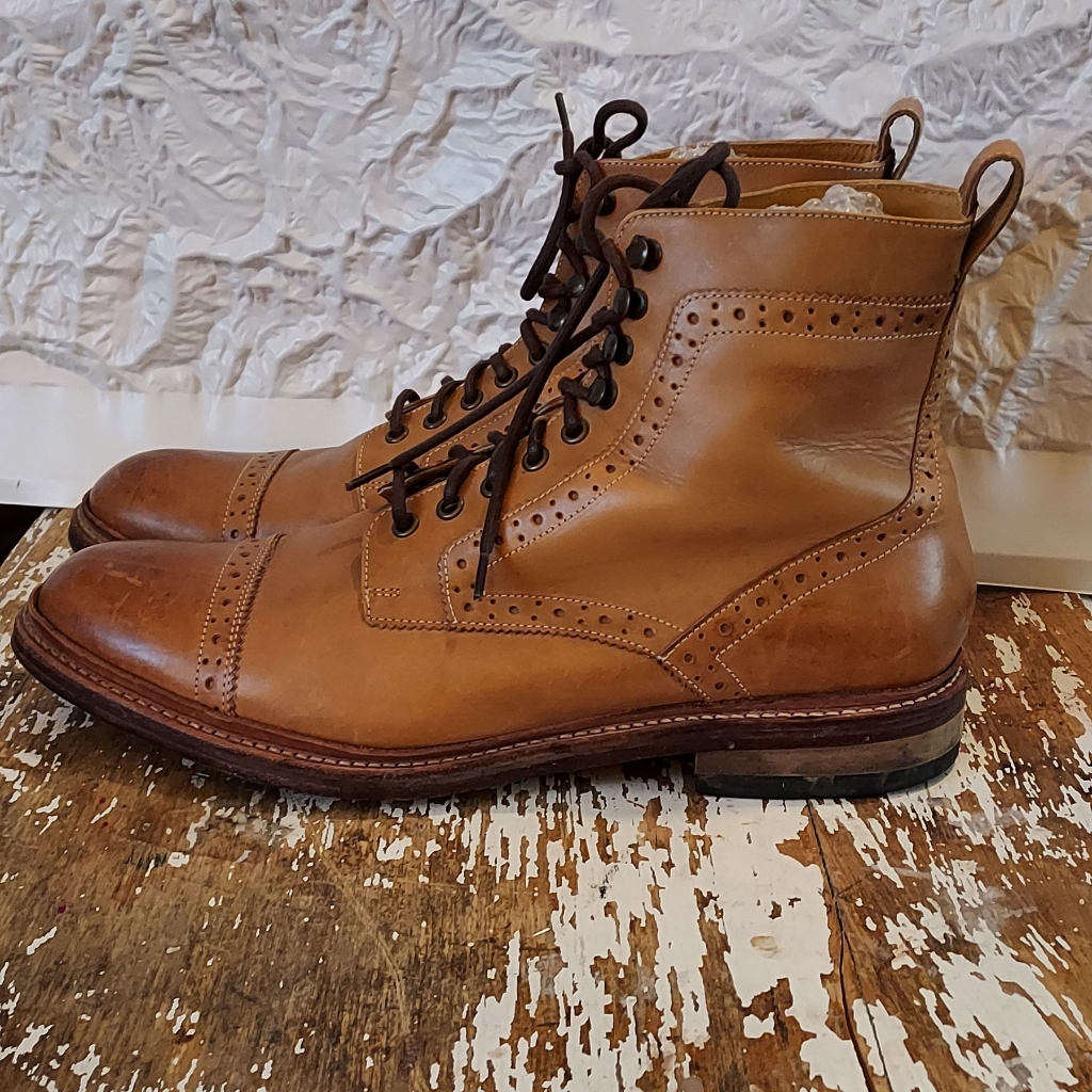 Mens Goodyear Welted Tan Boots Size 12